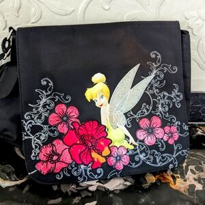 Disney Black and Pink Tinker Bell Shoulder Bag